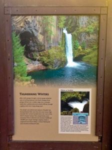 Informational sign near the trailhead for Tokatee Falls